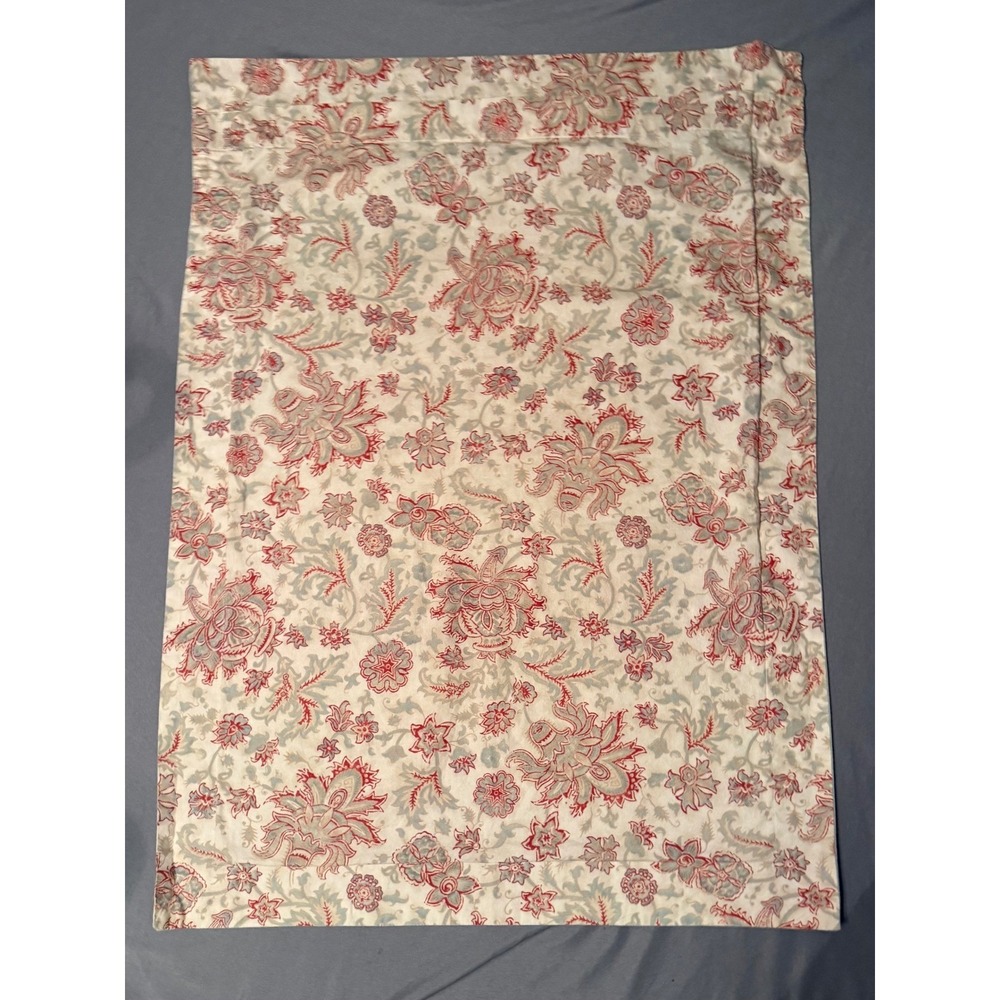 Ralph Lauren Home Floral Paisley Cotton Pillow Shams Red Blue Cream Set of 2 - Picture 4 of 5